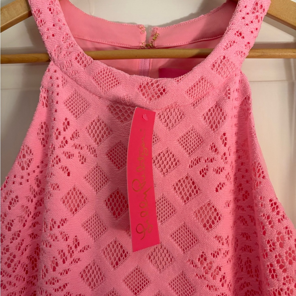 New with Tags Lilly Pink Sleeveless Geometric Dress - Picture 2 of 3